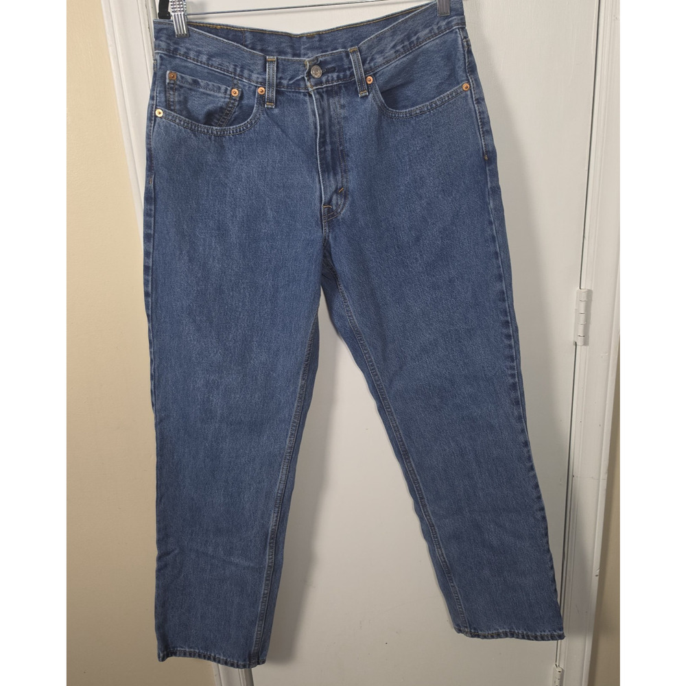 Levis 550 Jeans Men 34x32 Relaxed Fit Straight Leg Med Wash Pants Baggy Work
